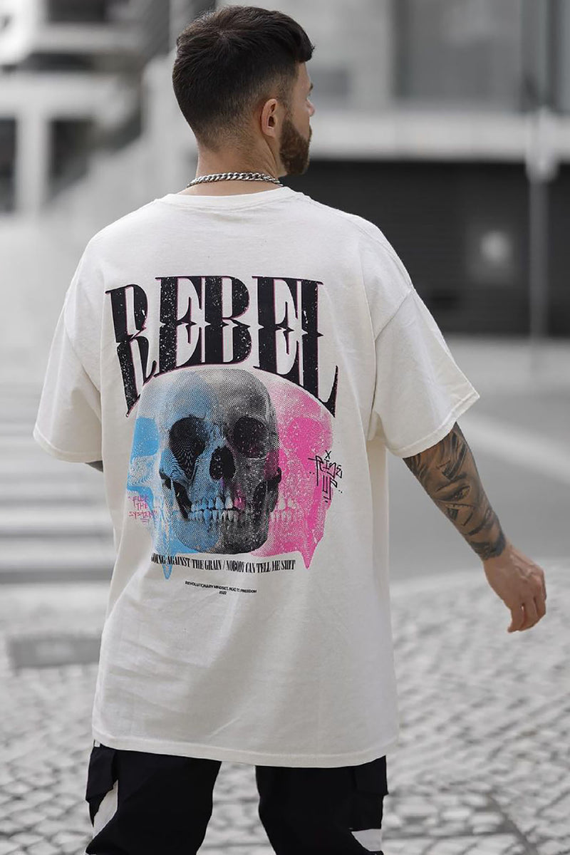 Rebel Short Sleeve Tee - Beige | Fashion Nova, Mens Graphic Tees ...