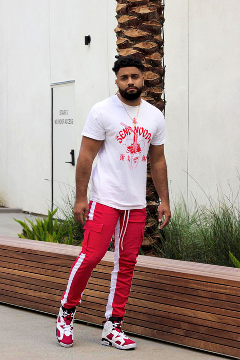 graphic tees red and white
