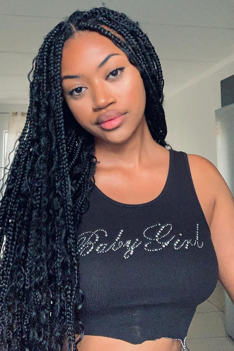 Simply Baby Girl Crop Top Black Fashion Nova, Screens Tops and
