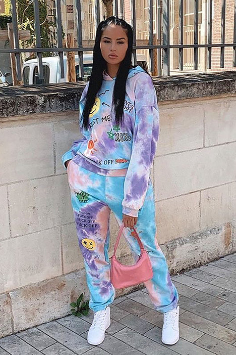 Since 1991 Jogger Set Lavender combo Fashion Nova Matching