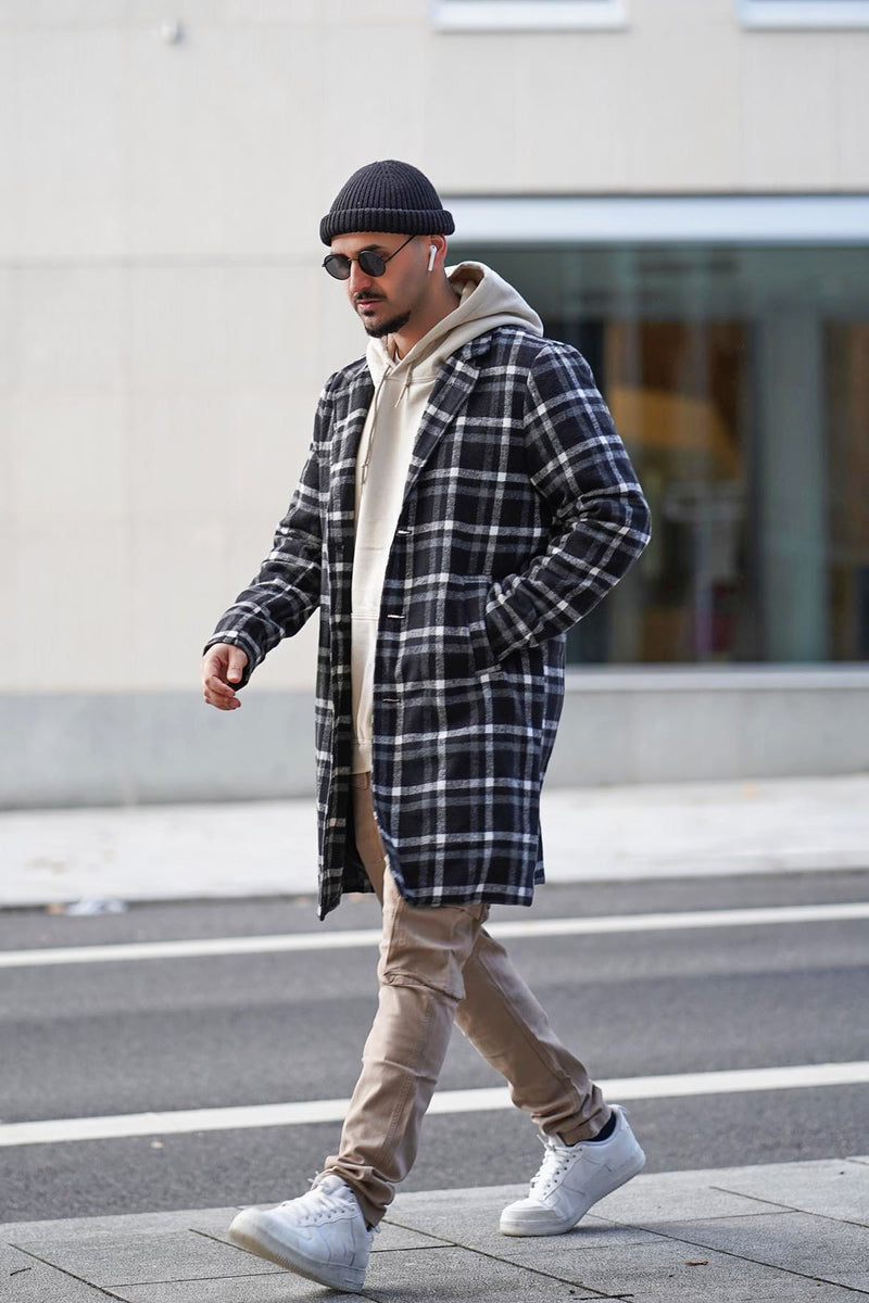 Smart Guy Overcoat - Black/Combo | Fashion Nova, Mens Jackets | Fashion ...