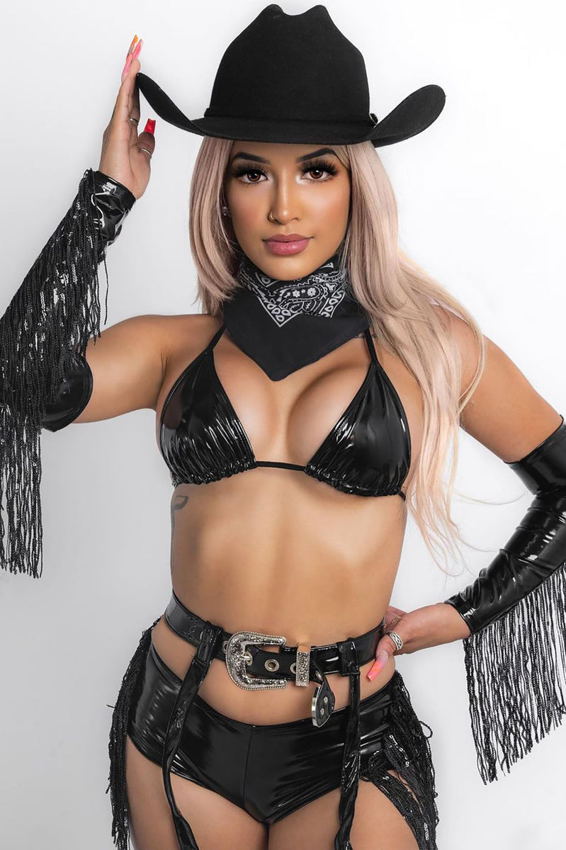 South Side Cowgirl 5 Piece Costume Set Black Fashion Nova, Womens