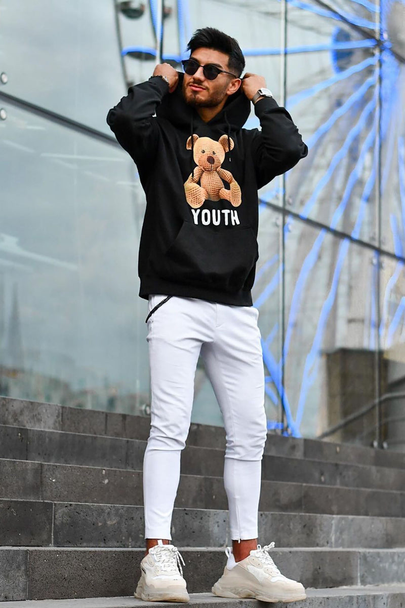 Teddy Youth Hoodie - Black | Fashion Nova, Mens Graphic Tees | Fashion Nova