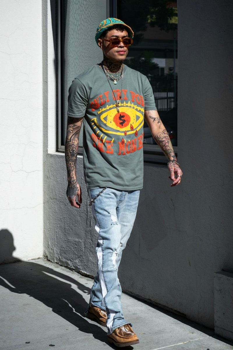 Teek Racing Stripe Skinny Jeans - MediumWash | Fashion Nova, Mens Jeans ...