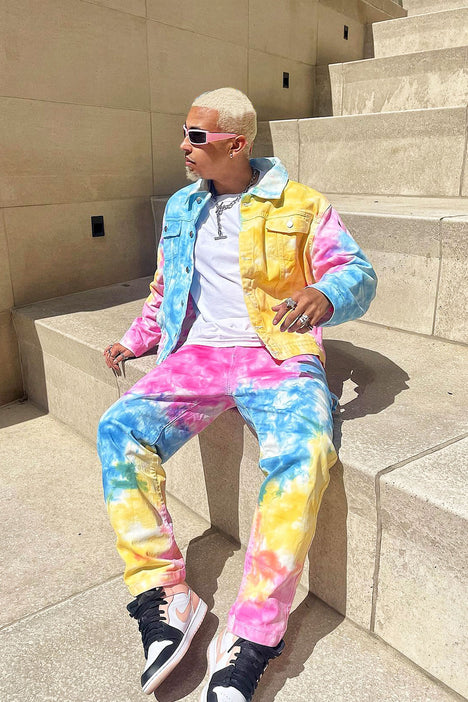 Tie Dye Carpenter Pants Multi Color Fashion Nova Mens Pants