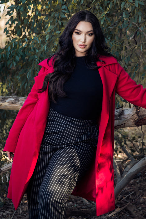 Fashion nova top red coat