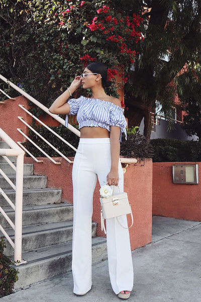 High waisted dress pants white new arrivals