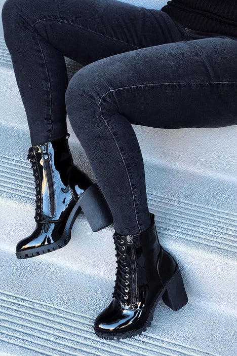 Wait A Bit Longer Booties Black