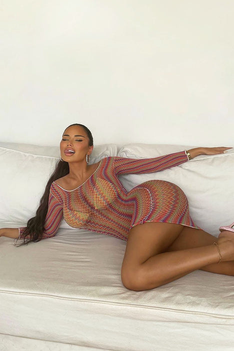Wild Heart Swim Cover Up Dress Multi Color Fashion Nova
