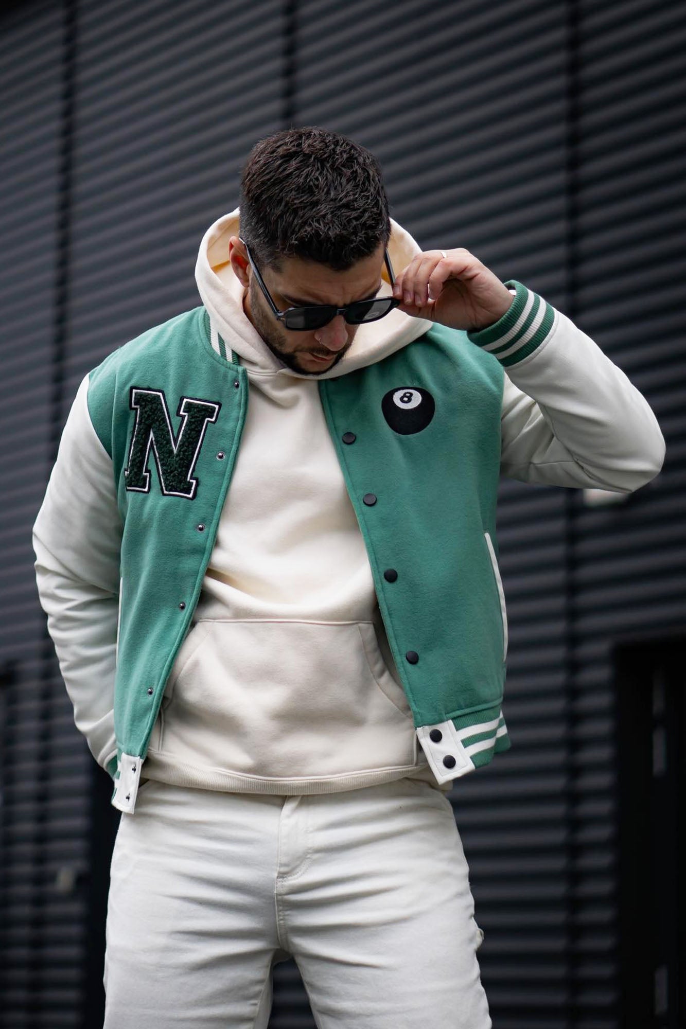 Worldwide Varsity Bomber Jacket - Green/combo