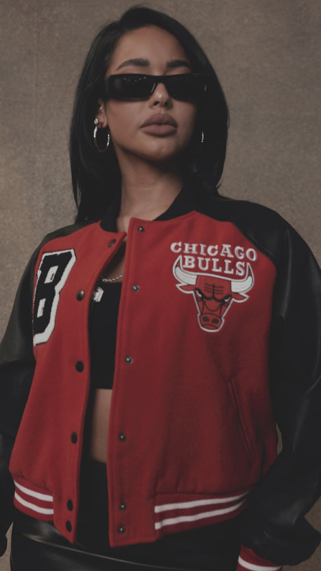 Chicago Bulls Loyalty Varsity Jacket - Red, Fashion Nova, Mens Jackets